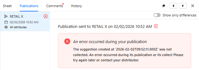 publication failure detail